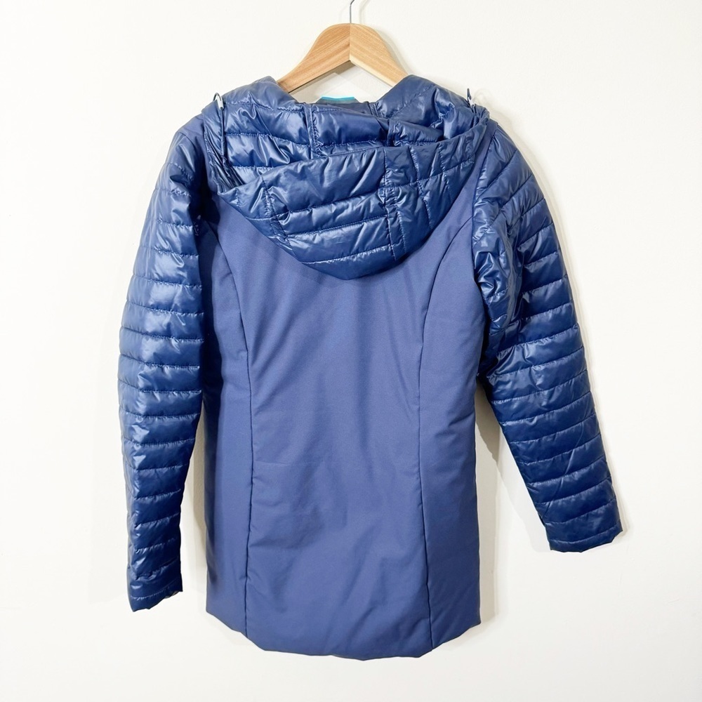 Columbia Blue Hooded Fenn Ridge Puffer Mid Jacket in Nocturnal Size XS - Picture 4 of 7